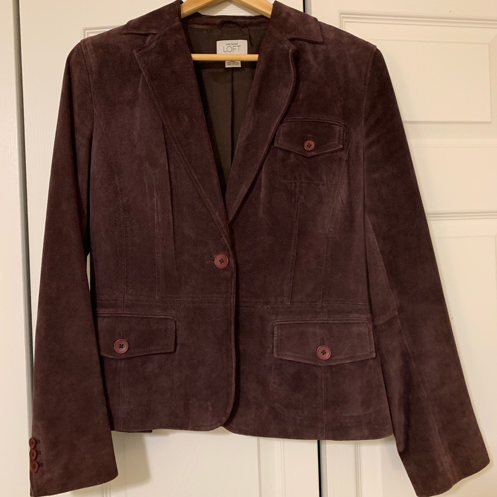 LOFT Women’s suede purple blazer